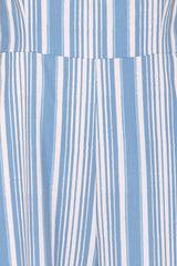 Ella Tie Shoulder Jumpsuit - Blue/White Stripe