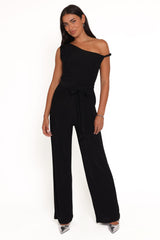 Katarina Off Shoulder Jumpsuit - Black