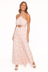 Madeira Jumpsuit - Peach Ditsy Floral