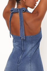 Paityn Denim Romper - Dark Wash