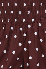 Paloma Jumpsuit - Chocolate Polka Dot
