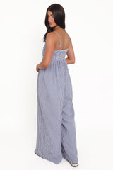 Pricilla Jumpsuit - Blue Gingham