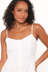 Reesa Romper - White Embroidery