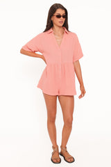 Winny Romper - Orange Sherbet