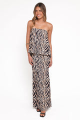 Agnes Skirt Set - Brown Zebra