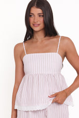 Bridie Short Set - Pink Stripe