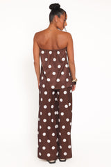 Brielle Polka Dot Set - Brown Polka Dot