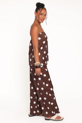 Brielle Polka Dot Set - Brown Polka Dot