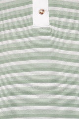 Dealia Knit Short Set - Sage Stripe