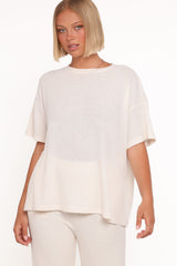 Granger Knit Pant Set - Cream