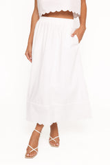 Heather Maxi Skirt Set - White