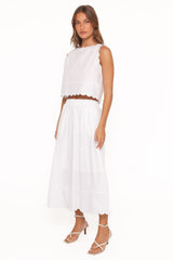 Heather Maxi Skirt Set - White