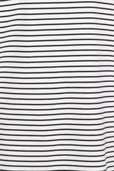 Hellen Stripe Short Set - White Black Stripe