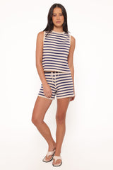 Ilona Knit Set - Cream/Navy Stripe