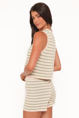 Ilona Knit Set - Cream/Sage