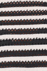 Jaden Knit Skirt Set - Black/White Stripe