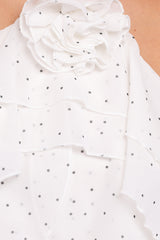 Kit Ruffled Skort Set - White Polka Dot