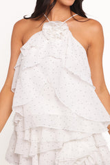 Kit Ruffled Skort Set - White Polka Dot