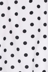 Kristy Pant Set - White/Black Polka Dot