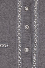 Lumi Pleated Skirt Sweater Set - Grey