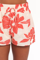 Luna Short Set - Red Floral