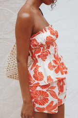 Luna Short Set - Red Floral