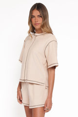 Melody Knit Short Set - Oat
