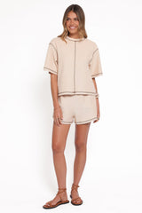 Melody Knit Short Set - Oat