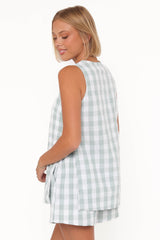 Miller Short Set - Sage Gingham