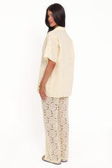 Mindy Lace Pant Set - Yellow