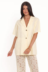 Mindy Lace Pant Set - Yellow