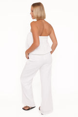 Olivia Pant Set - White