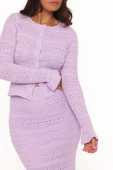 Paige Knit Skirt Set - Lilac