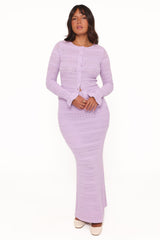 Paige Knit Skirt Set - Lilac