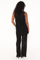 Sammy Embroidered Set - Black