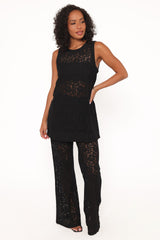 Sammy Embroidered Set - Black