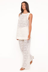 Sammy Embroidered Set - Cream Lace