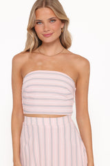 Serafina Two Piece Set - Pink/Blue Stripe