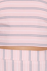 Serafina Two Piece Set - Pink/Blue Stripe