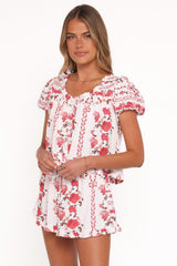 Solana Short Set - Red Rose