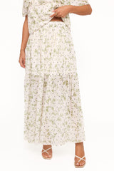 Vanessa Maxi Skirt Set - Green Leaf