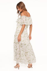 Vanessa Maxi Skirt Set - Green Leaf