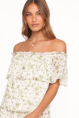 Vanessa Maxi Skirt Set - Green Leaf
