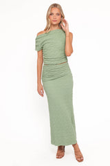 Vesper Maxi Skirt Set - Sage
