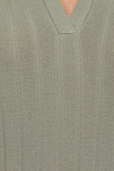 Yulissa Wide Ribbed Pant Set - Khaki Green