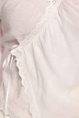 Adira Wrap Blouse - White