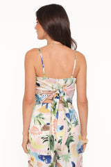 Alba Scarf Top - Cream Resort Isle