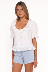 Anouk Button Through Top - White
