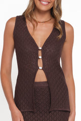 Asplie Knit Top - Espresso