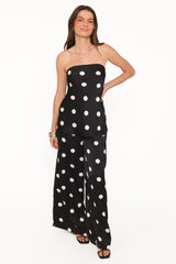 Belinda Strapless Top - Black/Cream